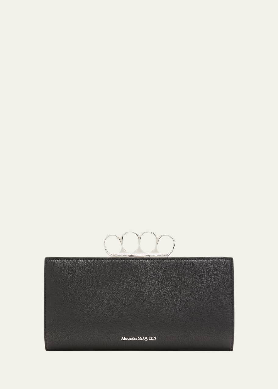 Alexander McQueen Four-Ring Leather Clutch Bag - Bergdorf Goodman