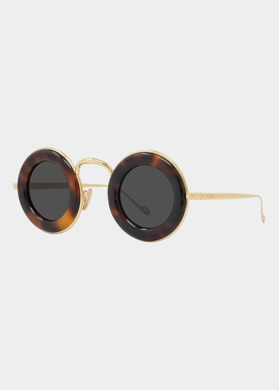 LOEWE Tortoiseshell Round Sunglasses Loewe Round-Frame Sunglasses - Tortoiseshell | Editorialist main image 2
