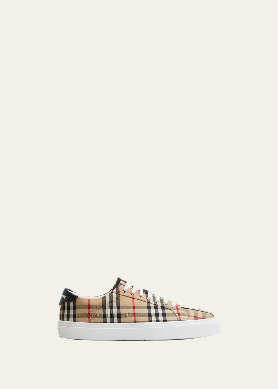Men s Vintage Check Canvas Low Top Sneakers