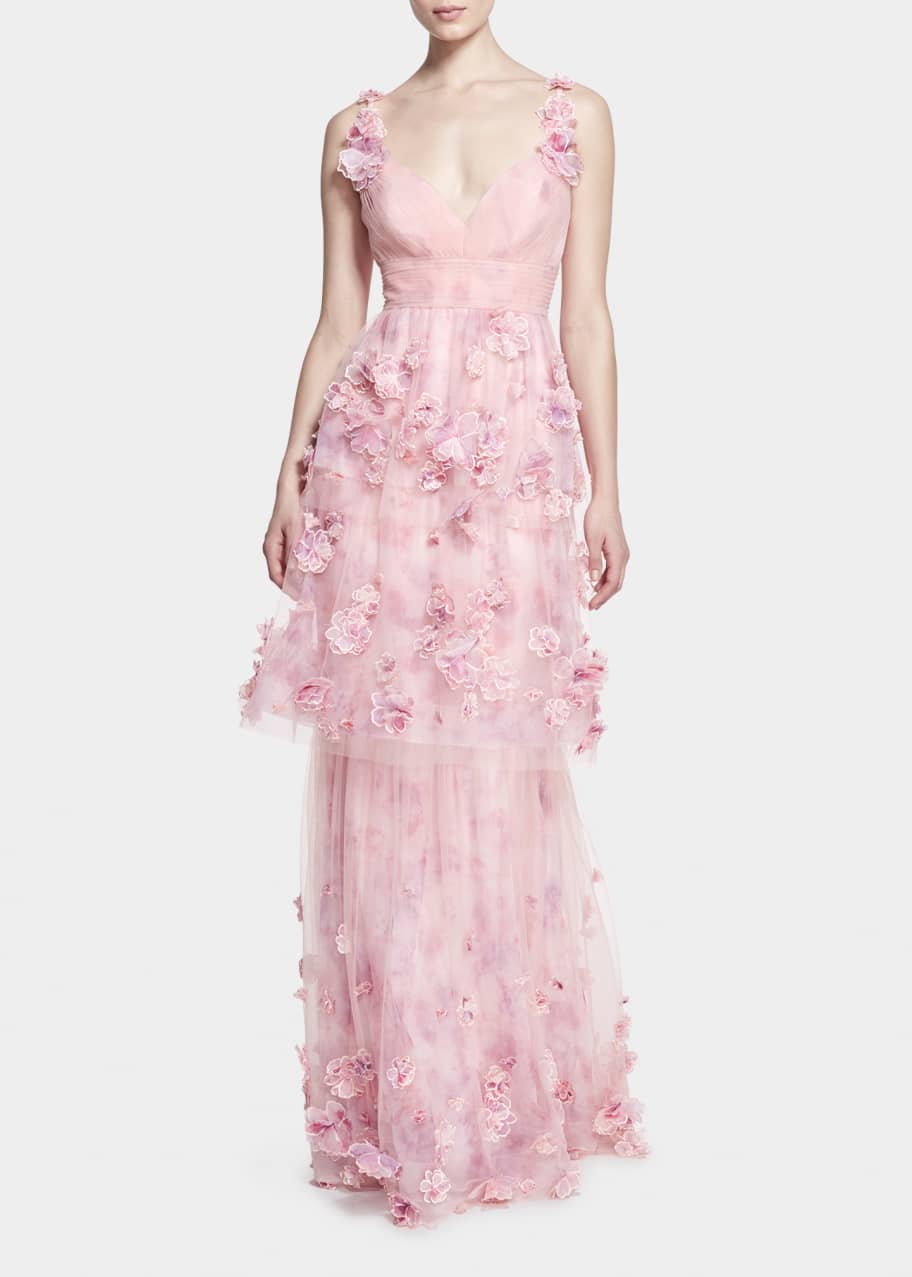 green emerald velvet dress Marchesa Lace Dress main image 0