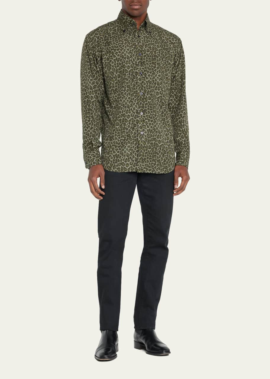 TOM FORD Men's LeopardPrint Dress Shirt Bergdorf Goodman