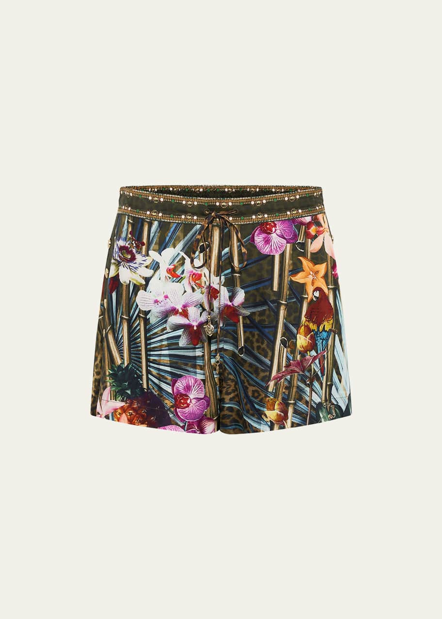 Camilla Utility HighWaist Silk Shorts Bergdorf Goodman