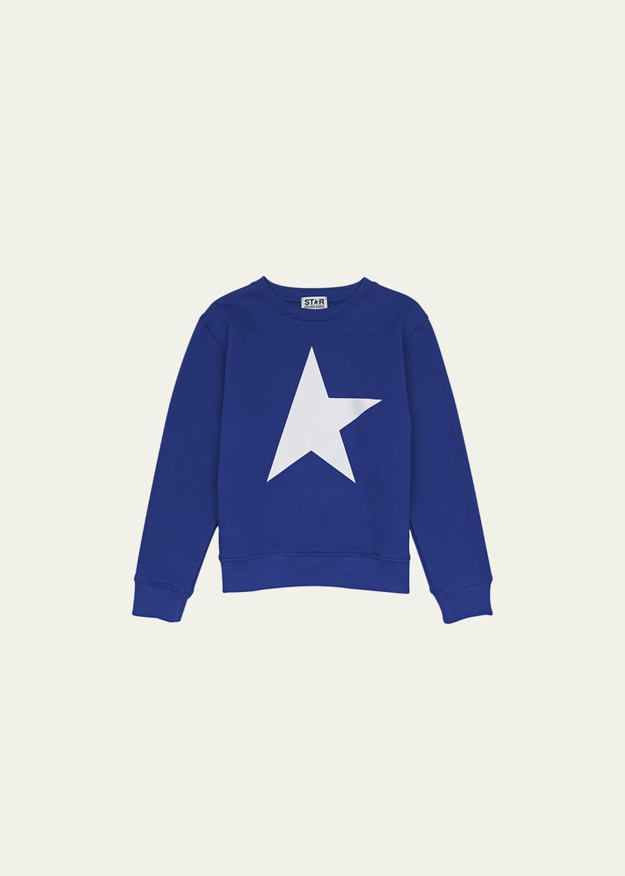 Image 1 of 1: Boy's Crewneck Star Sweatshirt, Size 4-10