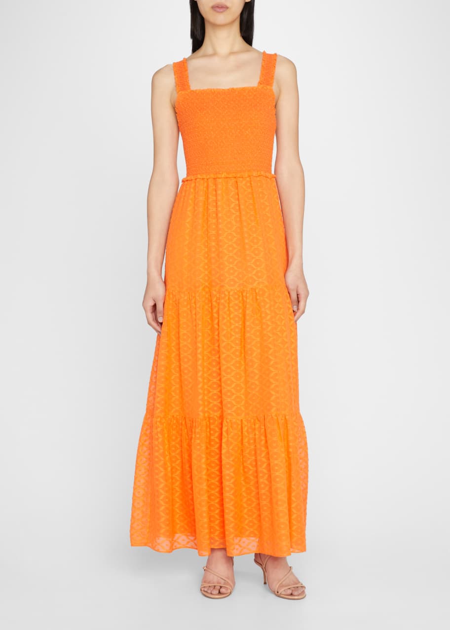 alice and olivia orange maxi dress ZUMI OPEN BACK HALTER MAXI DRESS in CORAL SUNSET