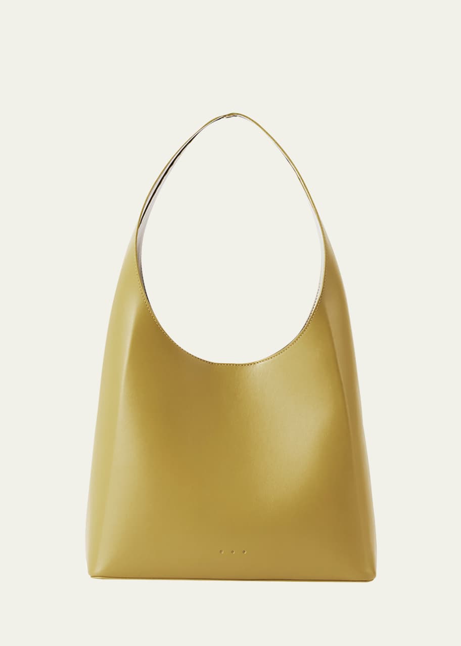 Image 1 of 1: Sac Midi Calf Leather Shoulder Bag
