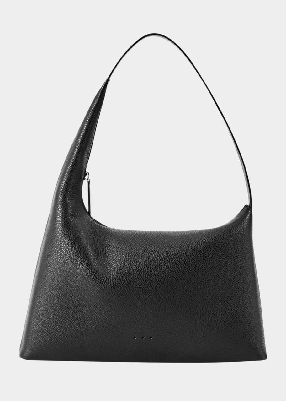Aesther Ekme Lune Zip Grain Calf Leather Shoulder Bag - Bergdorf Goodman