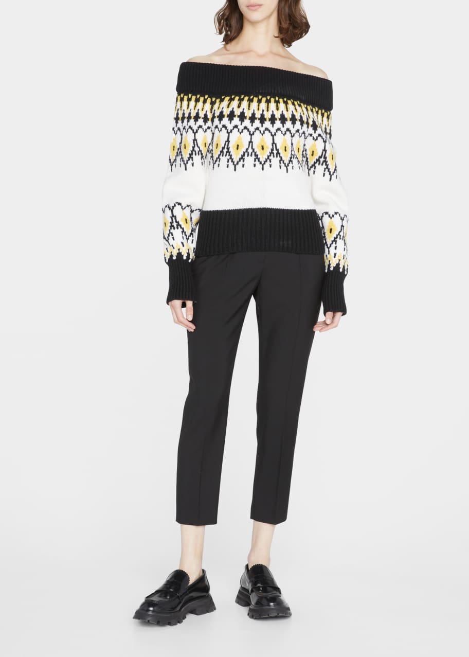 Off the shoulder fair isle sweater new arrivals