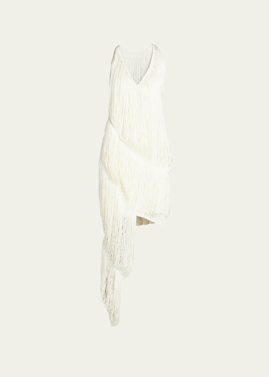 Loewe Fringe Asymmetric Dress - Bergdorf Goodman