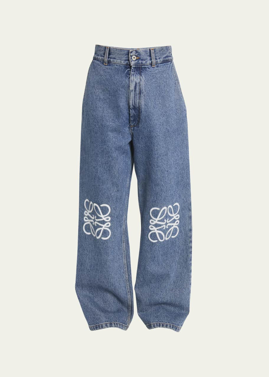 Loewe Anagram Baggy Jeans - Bergdorf Goodman