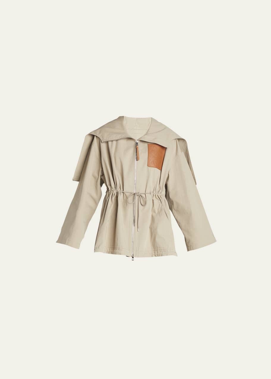 Loewe Hooded Drawstring Patch Pocket Jacket - Bergdorf Goodman