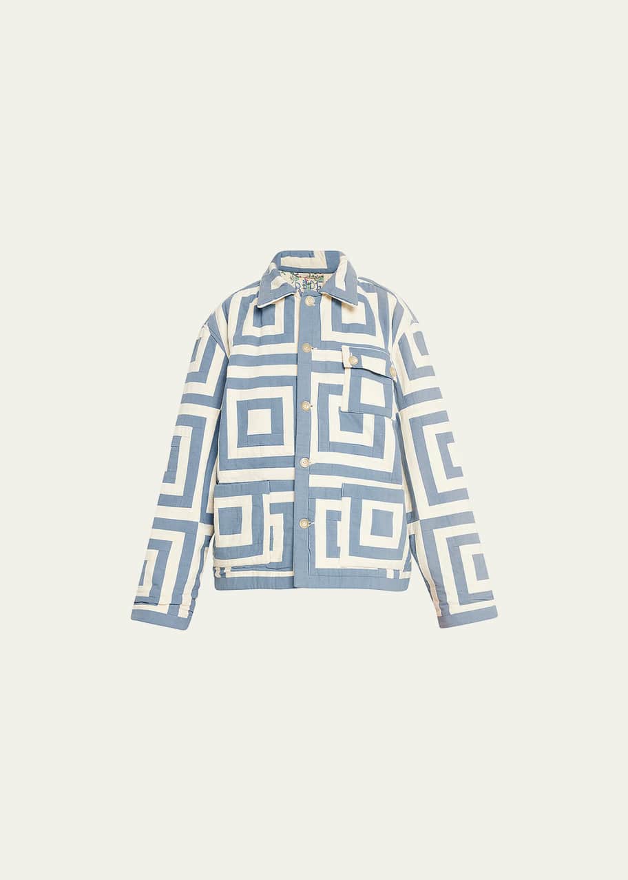 Bode White House Steps Reversible Quilt Jacket - Bergdorf Goodman