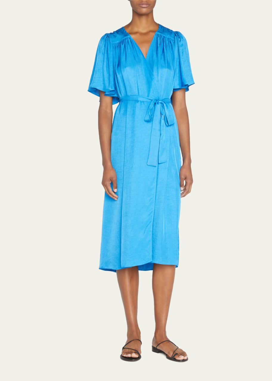 Ciao Lucia Sarafina Pleated Midi Wrap Dress - Bergdorf Goodman