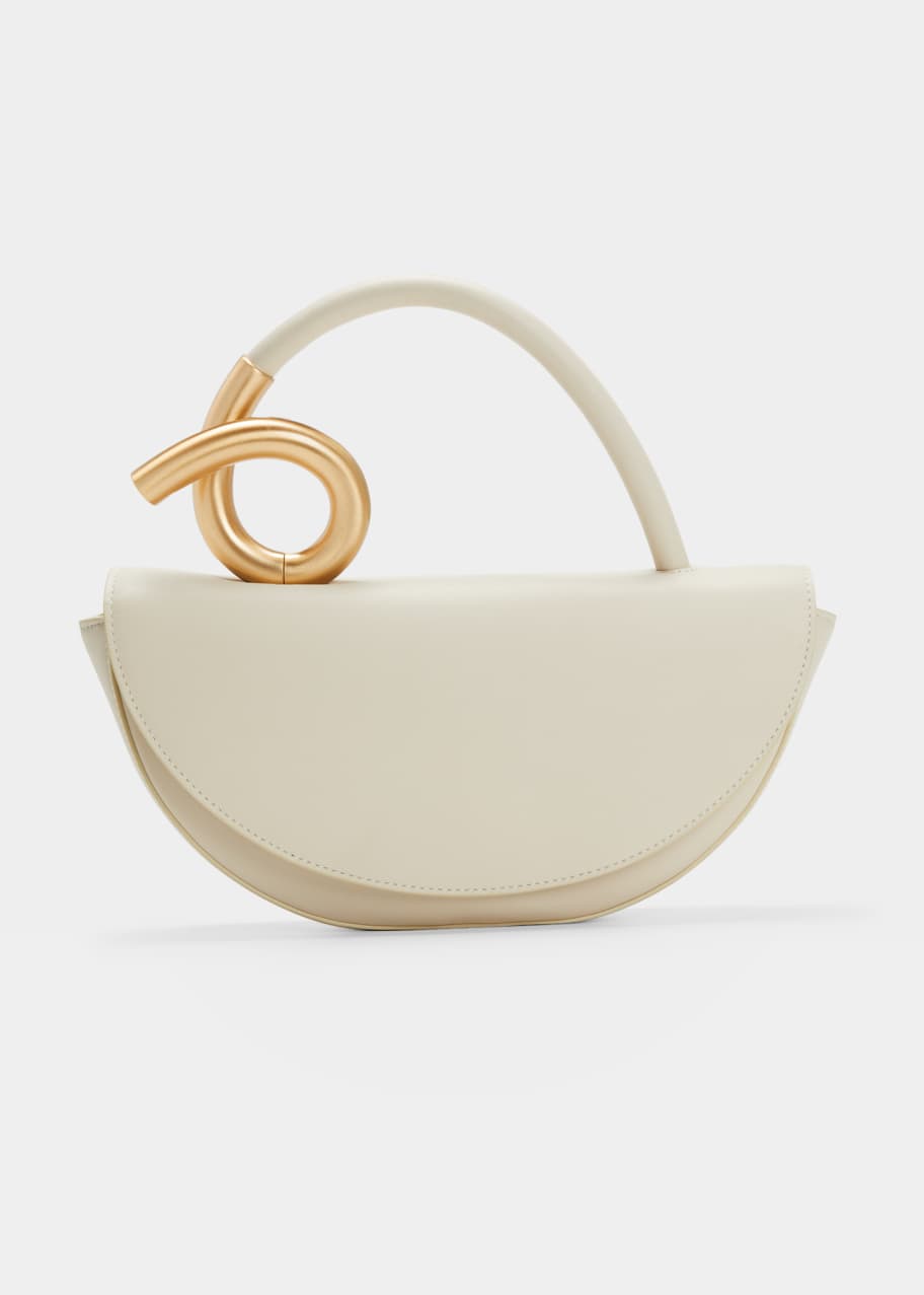 Image 1 of 1: Azariah Coil Leather Top-Handle Bag
