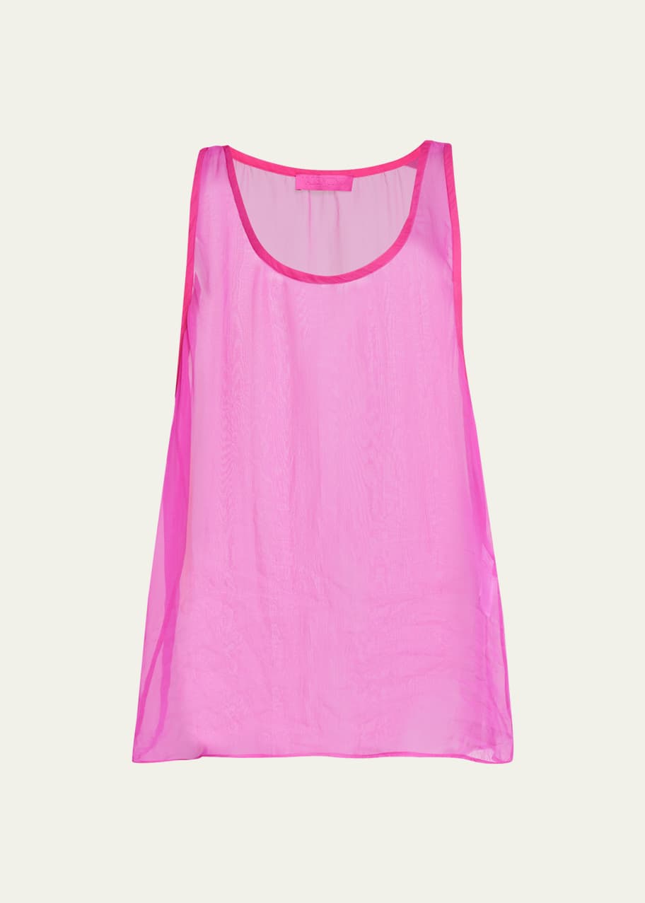 Valentino Garavani Sheer Chiffon Tank Top