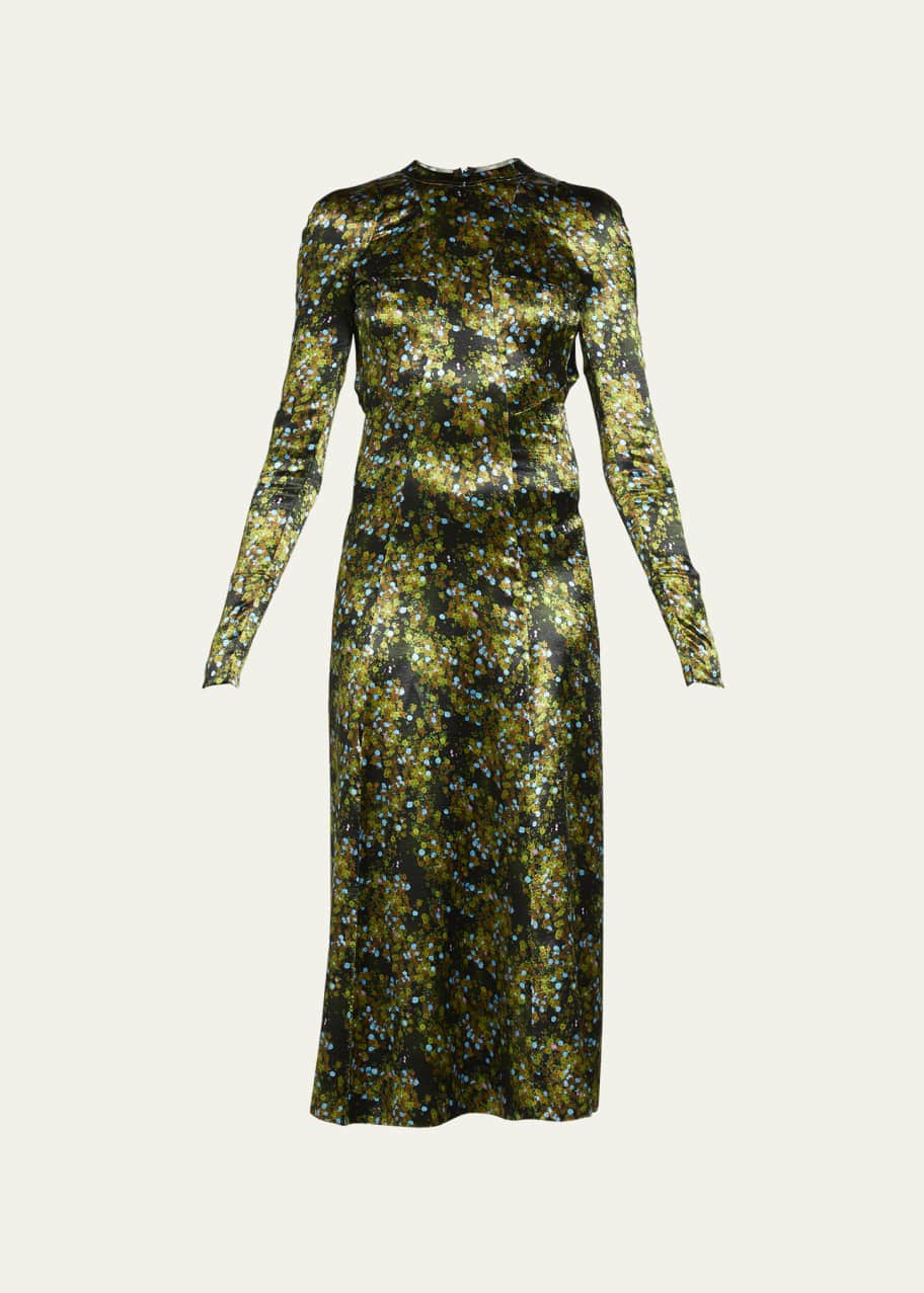victoria beckham gold dress Dramatic Gold Black Shimmery Gold Applique Choker Prom Dress main image 1