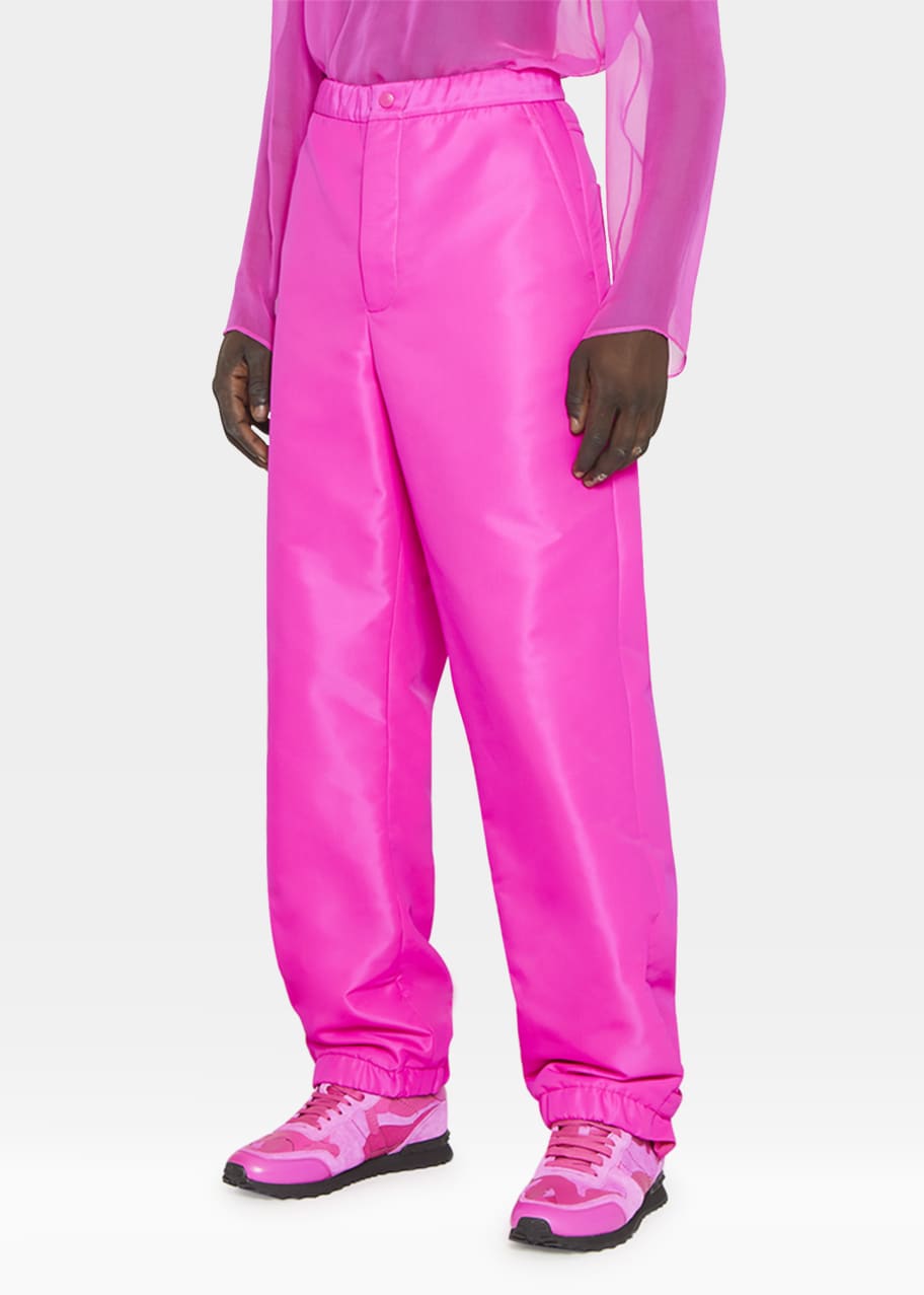 Valentino Garavani Men's WideLeg Nylon Pants Bergdorf Goodman