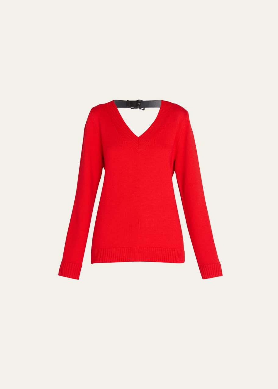 Twisted open back discount sweater