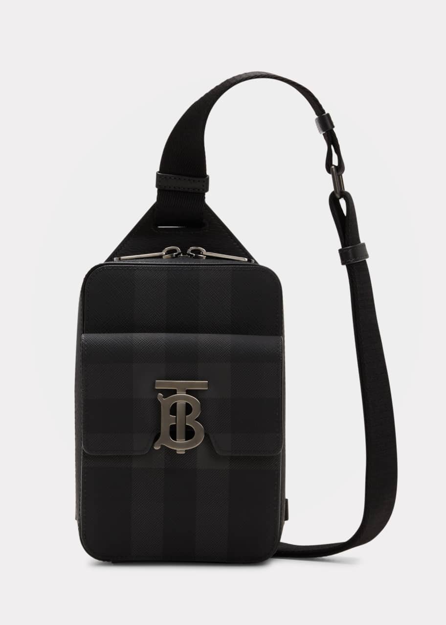 Burberry Theo Check Crossbody Bag for Men