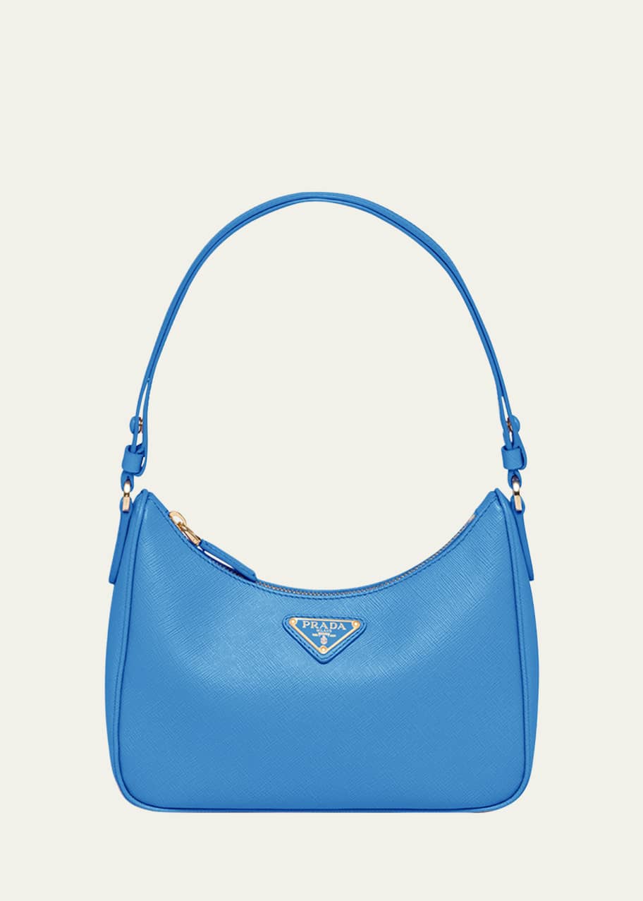 Women's Shoulder Bags in Saffiano Leather & Nylon