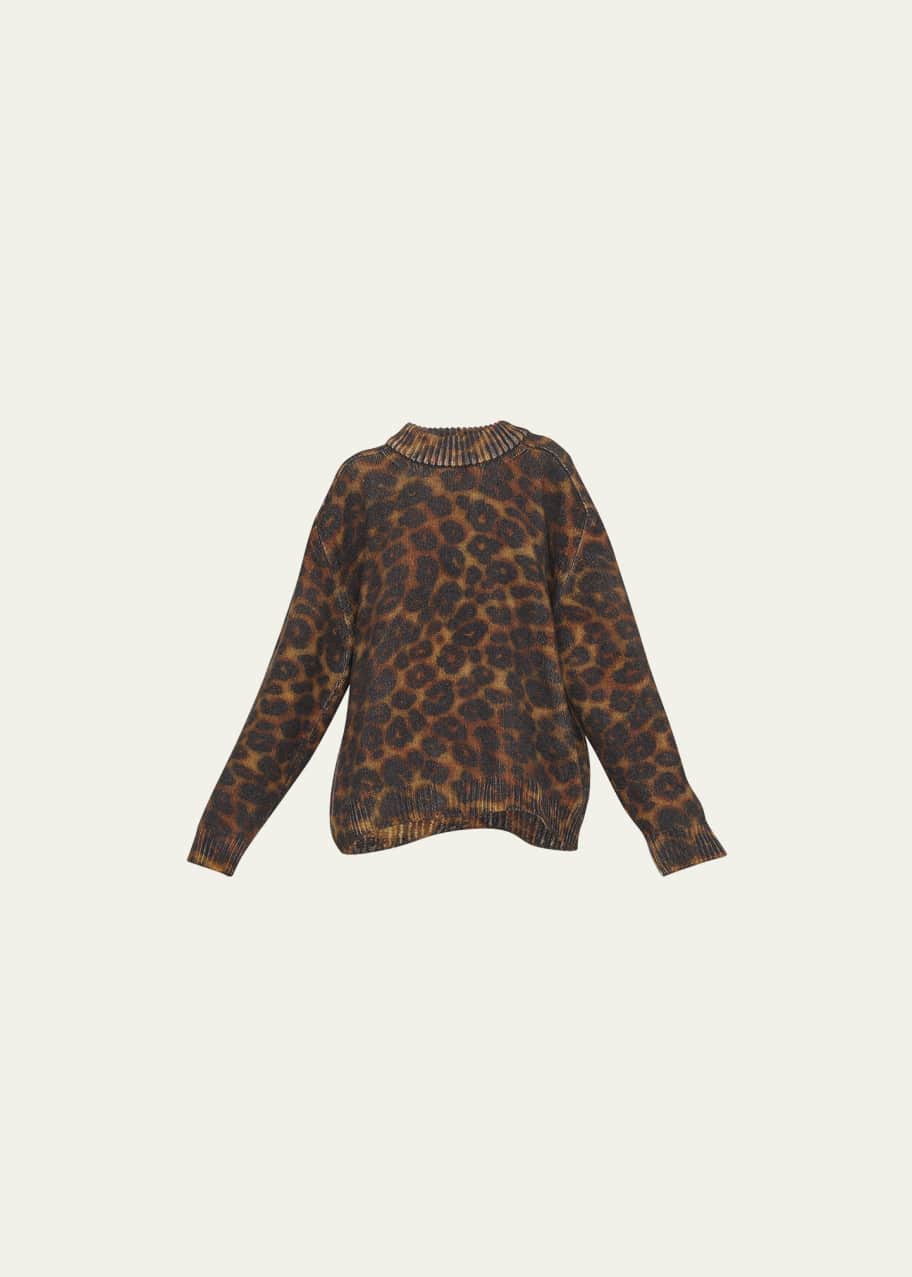 MERYLL ROGGE Cheetah-Print Oversized Wool Sweater - Bergdorf Goodman