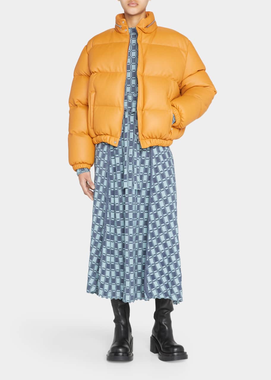 KENZO FASION LEATHER PUFFER JACKET ダウン