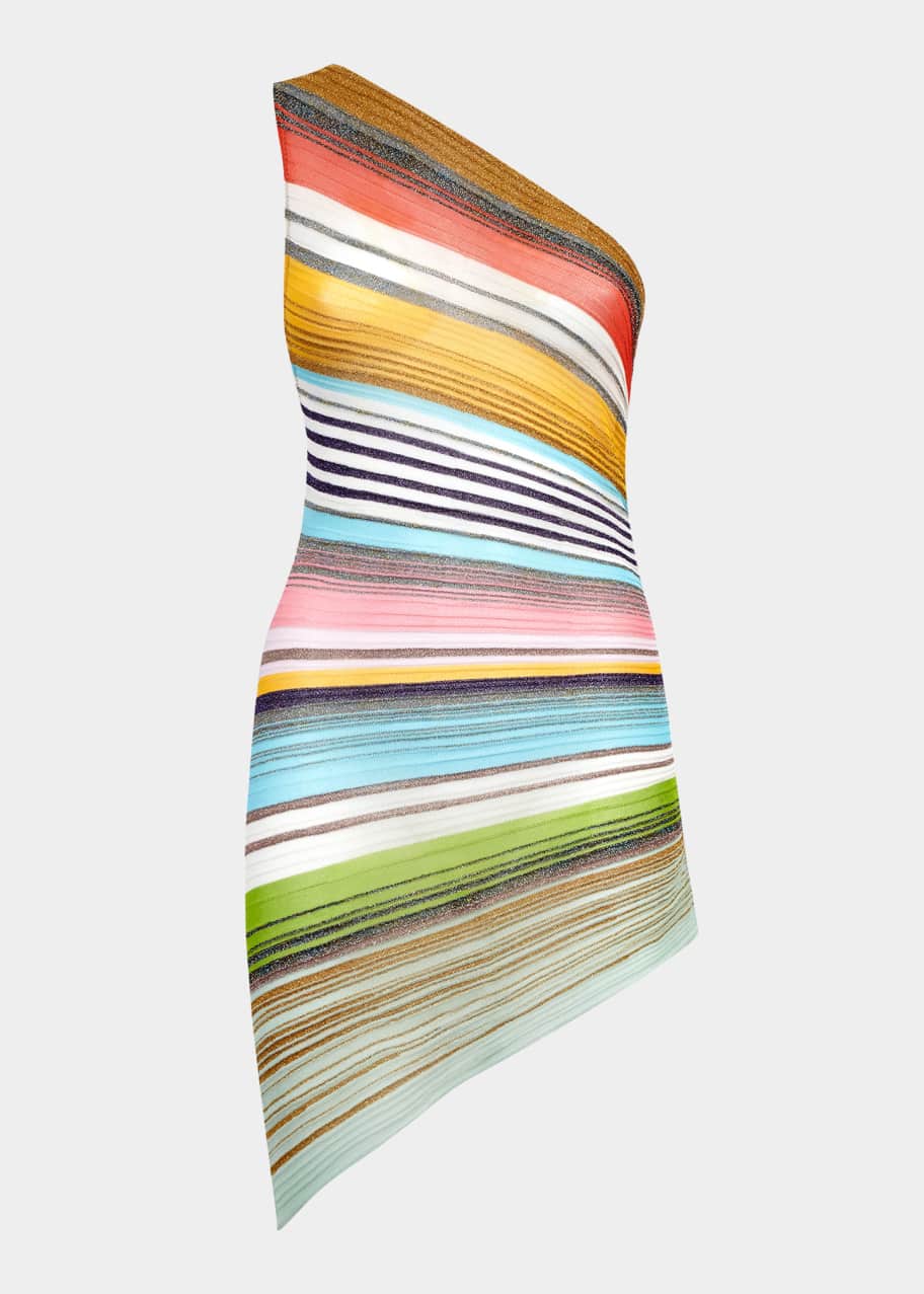 missoni asymmetric dress Missoni One Shoulder Cut Out Maxi Dress in Zig Zag Lurex Dark  Rumpus  Resort