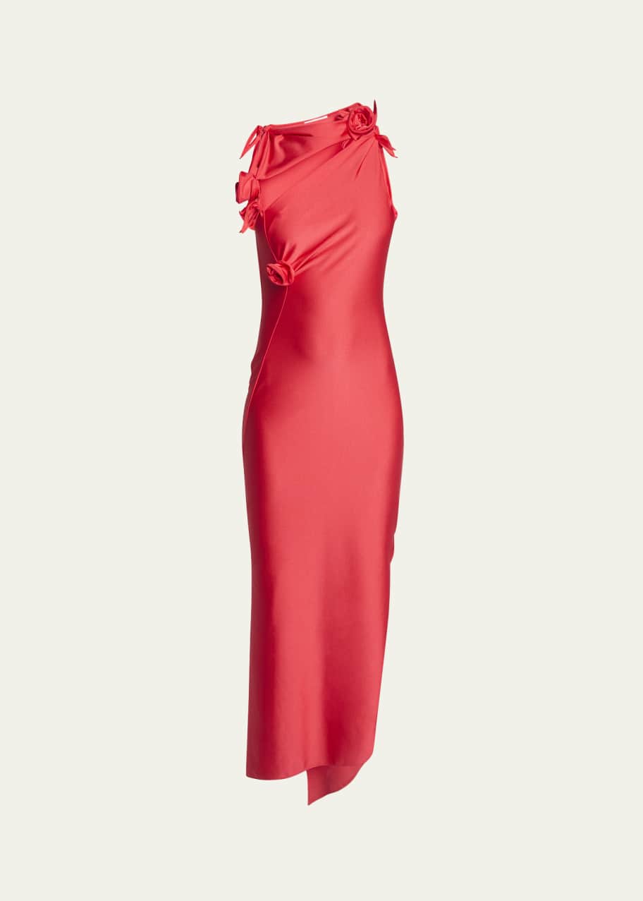 Image 1 of 1: Asymmetric Flower Gown