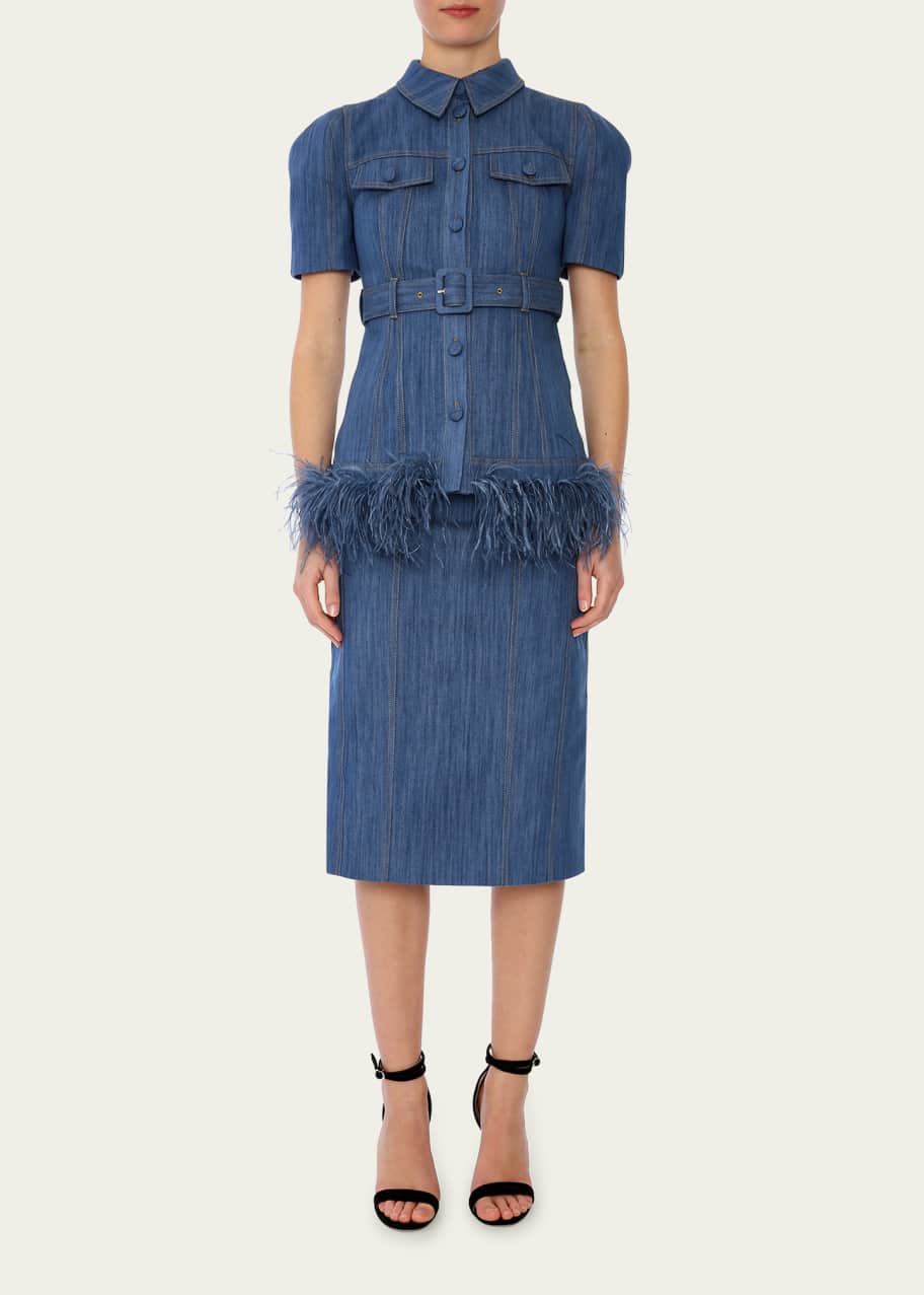 white christmas dresses Huishan Zhang | Tia Midi Dress in Light Blue Lace