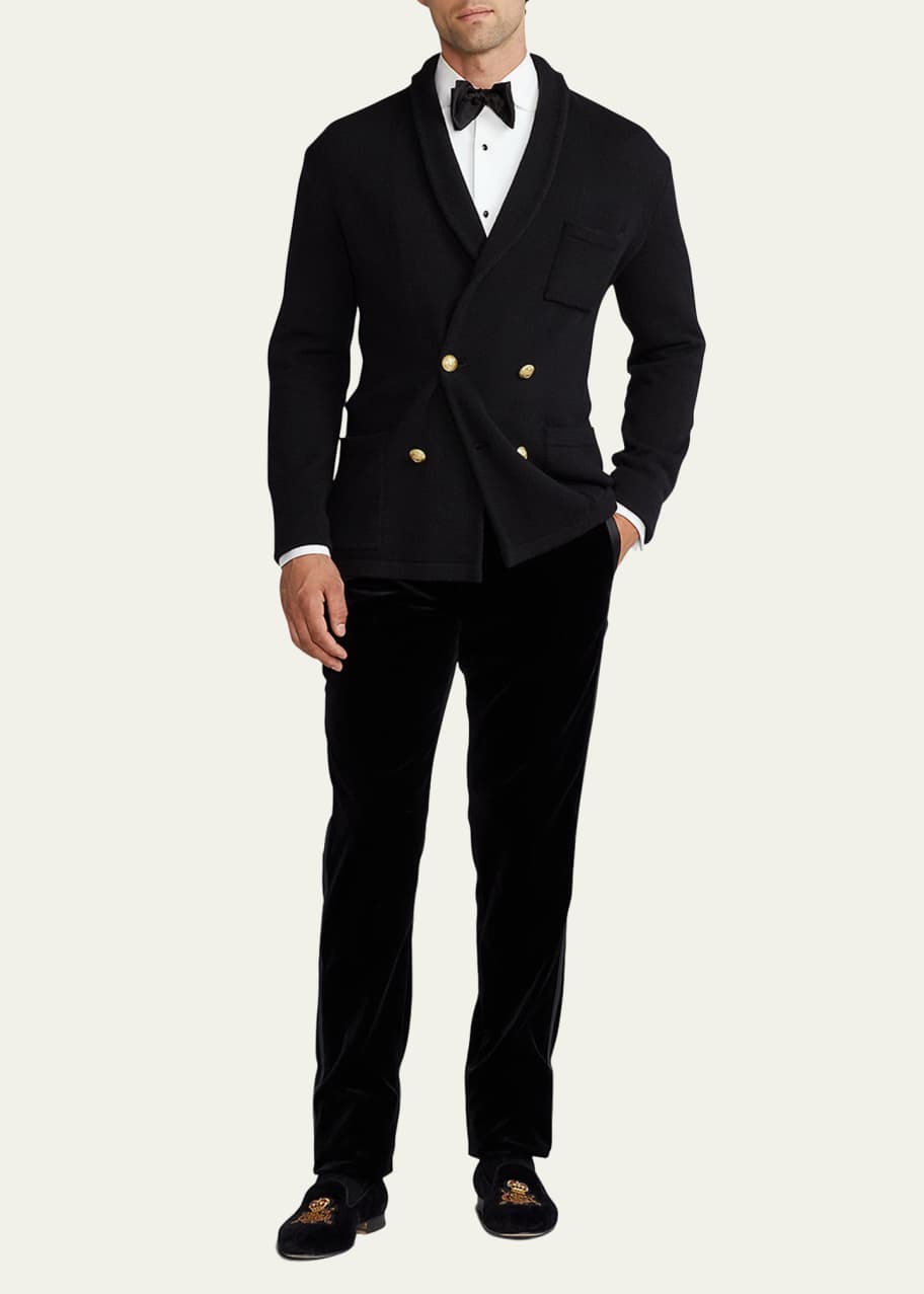Ralph Lauren Purple Label Men's DoubleBreasted Cashmere Blazer Sweater
