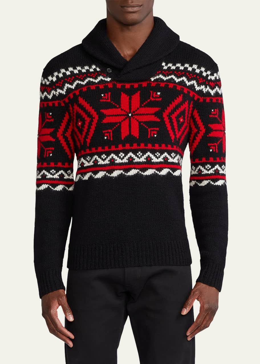 mens ralph lauren shawl collar sweater