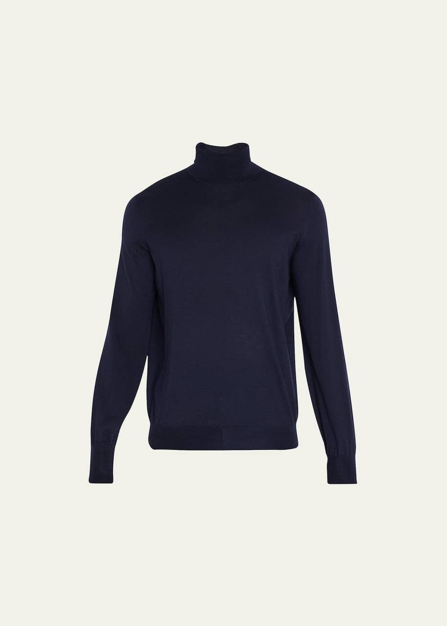 Image 1 of 1: Men's Wool-Cashmere Turtleneck Sweater