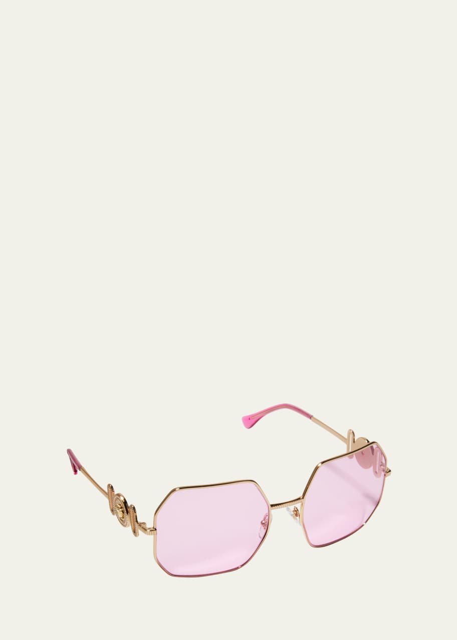 Image 1 of 1: Medusa Geo Square Metal Sunglasses