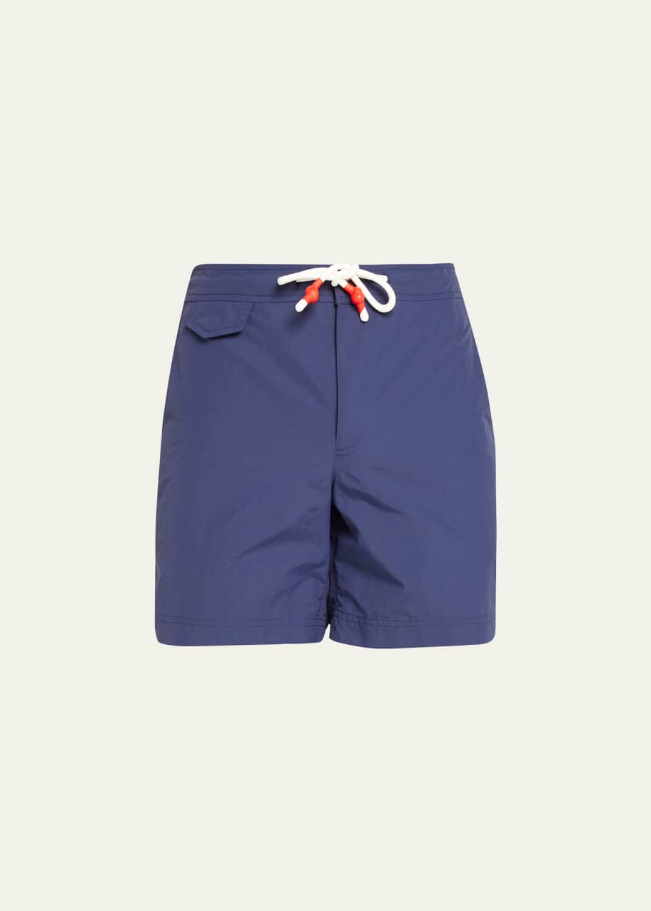 Image 1 of 1: Men's Drawstring Mid-Length Swim Shorts