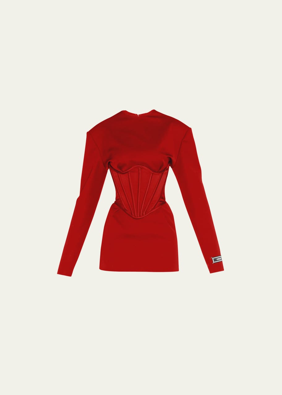 Wool gabardine minidress in red - Versace, Mytheresa
