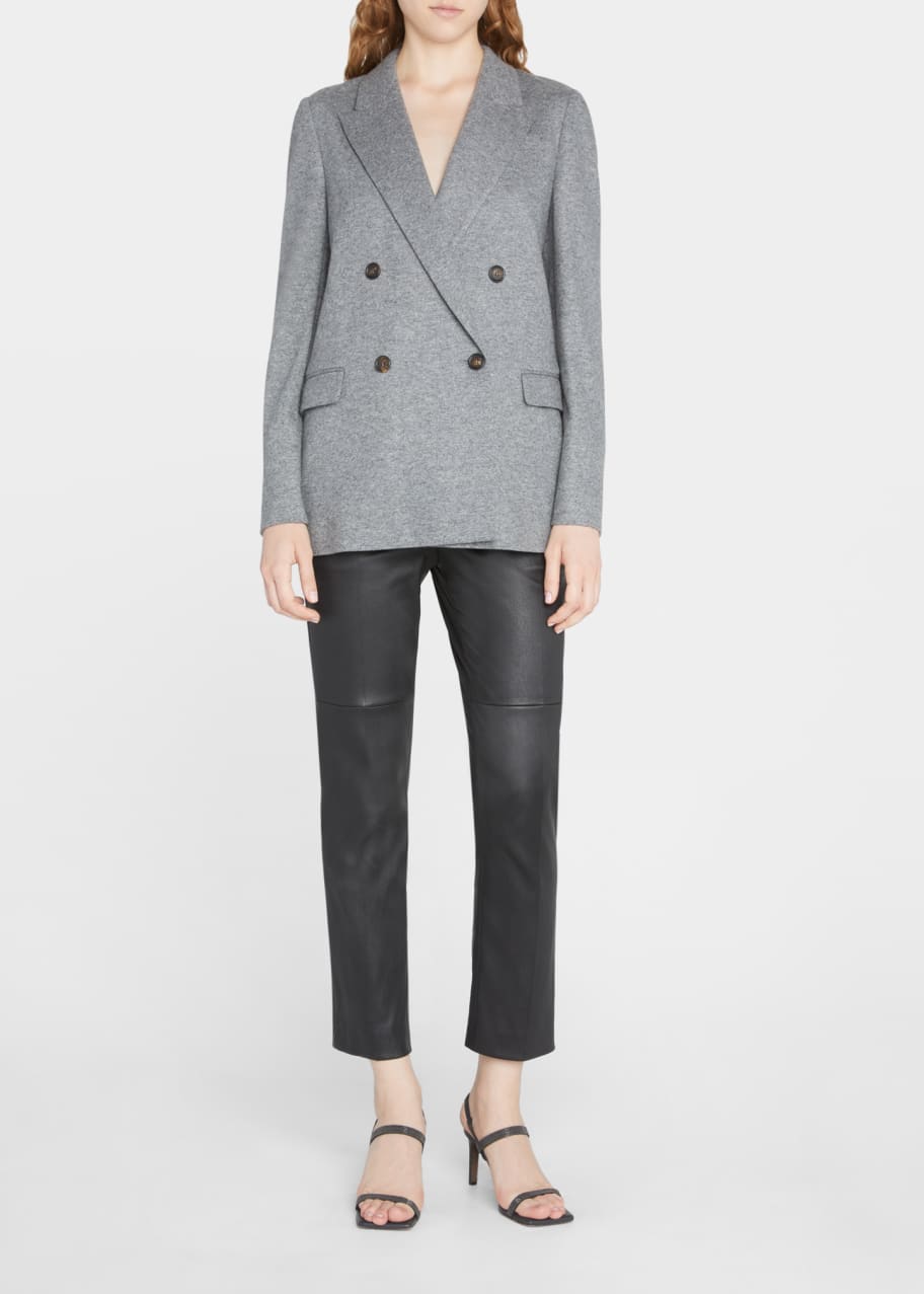 ジャケット Brunello Cucinelli Cashmere jersey blazer monili Grey Brunello Cucinelli - Gray Deconstructed Cashmere Jersey Jacket