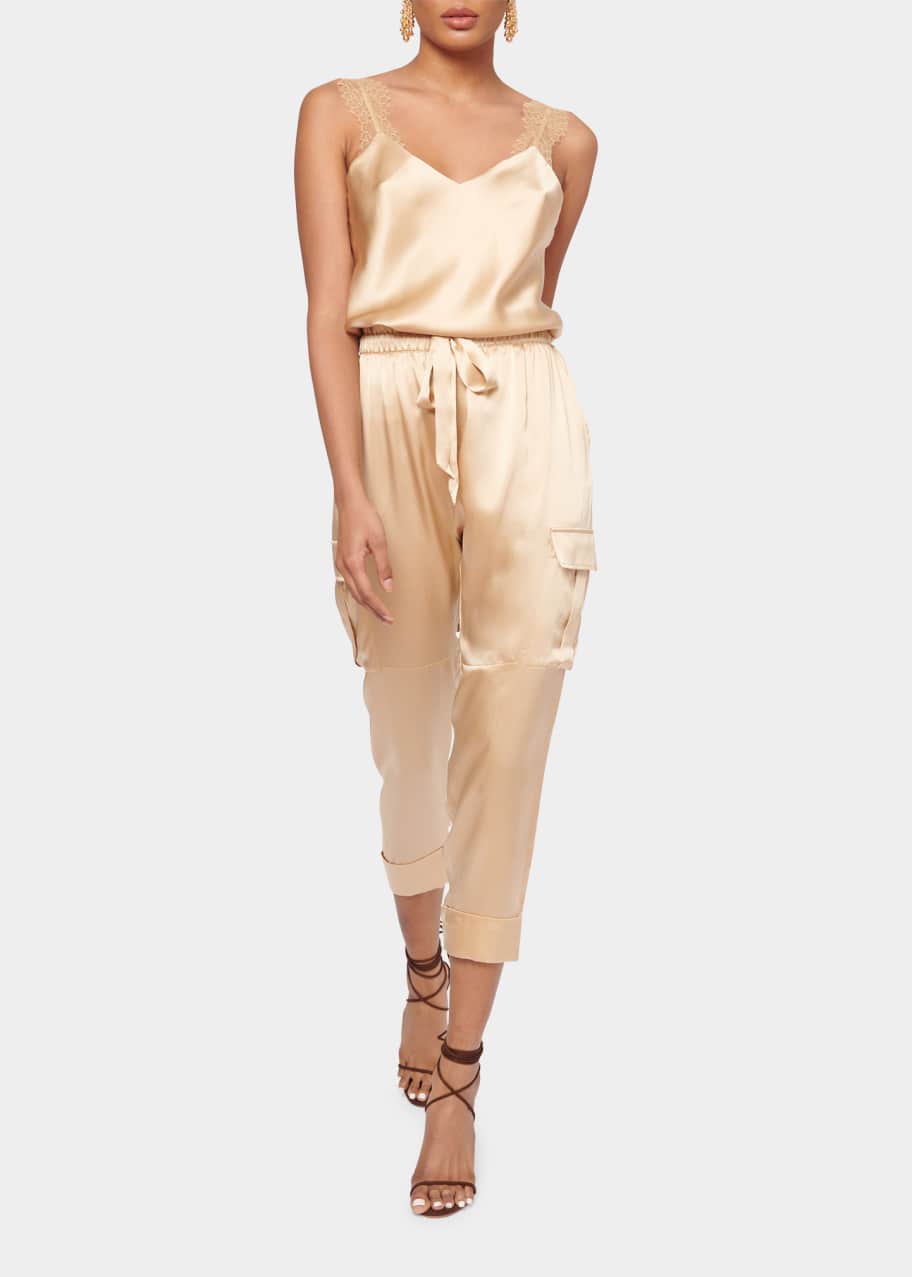 Cami NYC Carmen Cropped Silk Cargo Pants Bergdorf Goodman