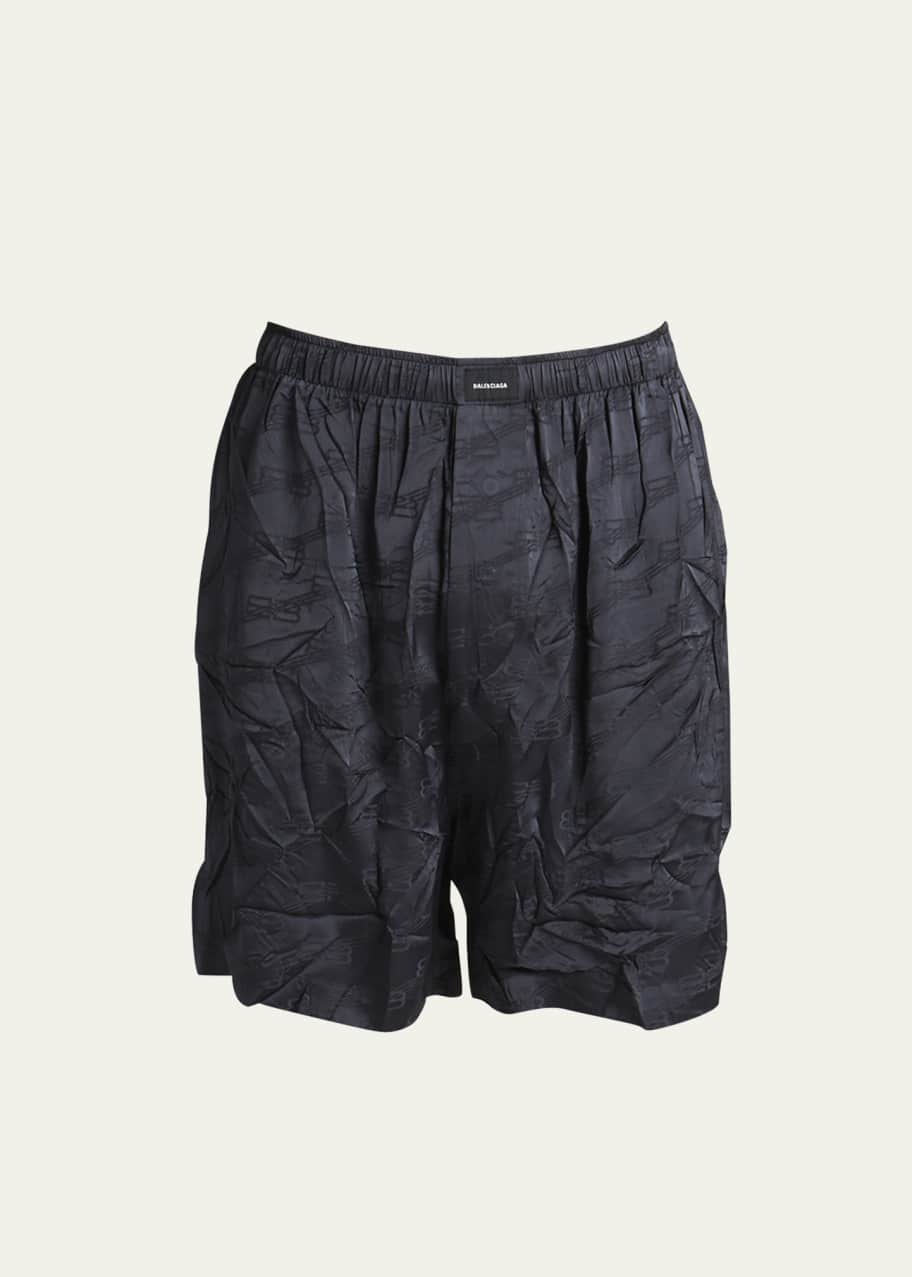福*s様 20SS BALENCIAGA BBロゴパジャマショートパンツ デムナ Balenciaga Men's BB Logo Jacquard Pajama Shorts - Bergdorf Goodman