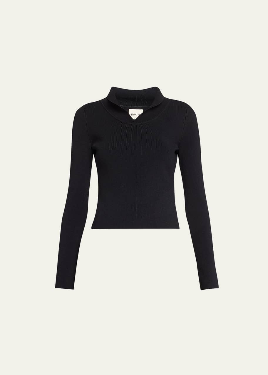 Khaite Kleo Crop Knit Top - Bergdorf Goodman