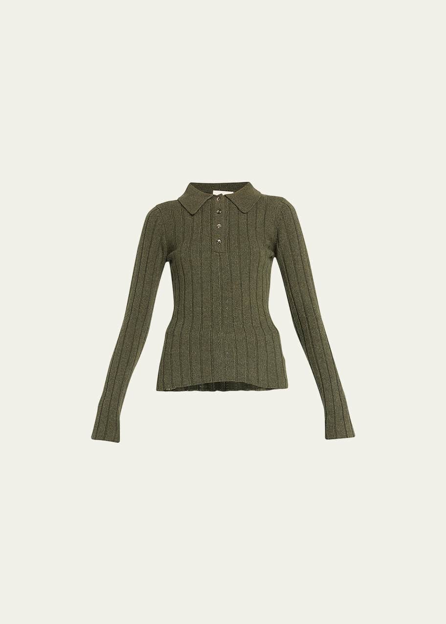 Khaite Hans Polo Cashmere Sweater - Bergdorf Goodman