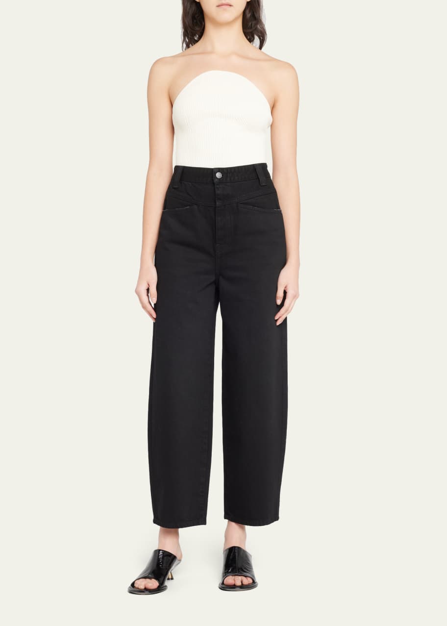 Khaite Preen Denim Wide-Leg Pants - Bergdorf Goodman