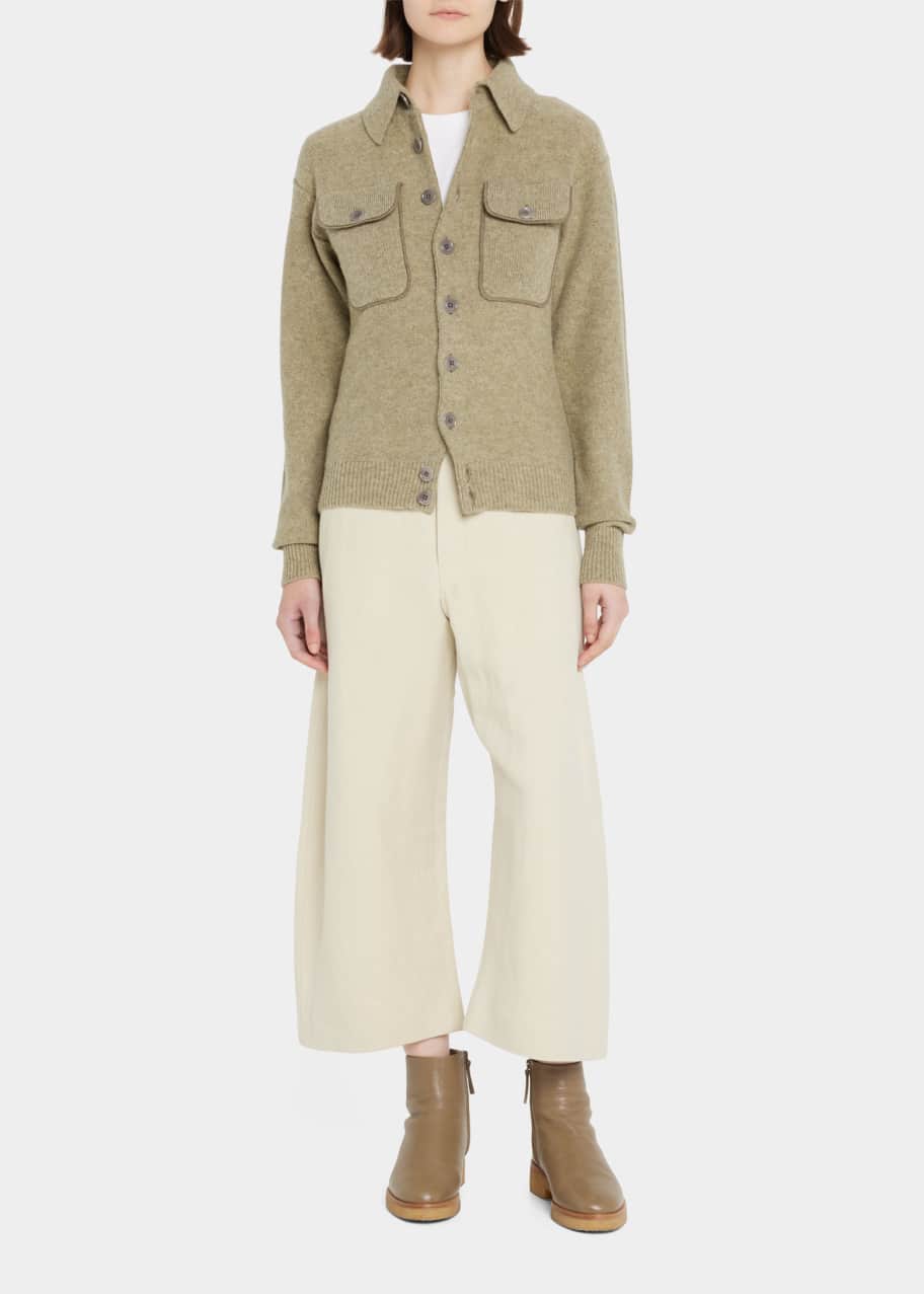 Image 1 of 1: Collared Utility Wool Cardigan