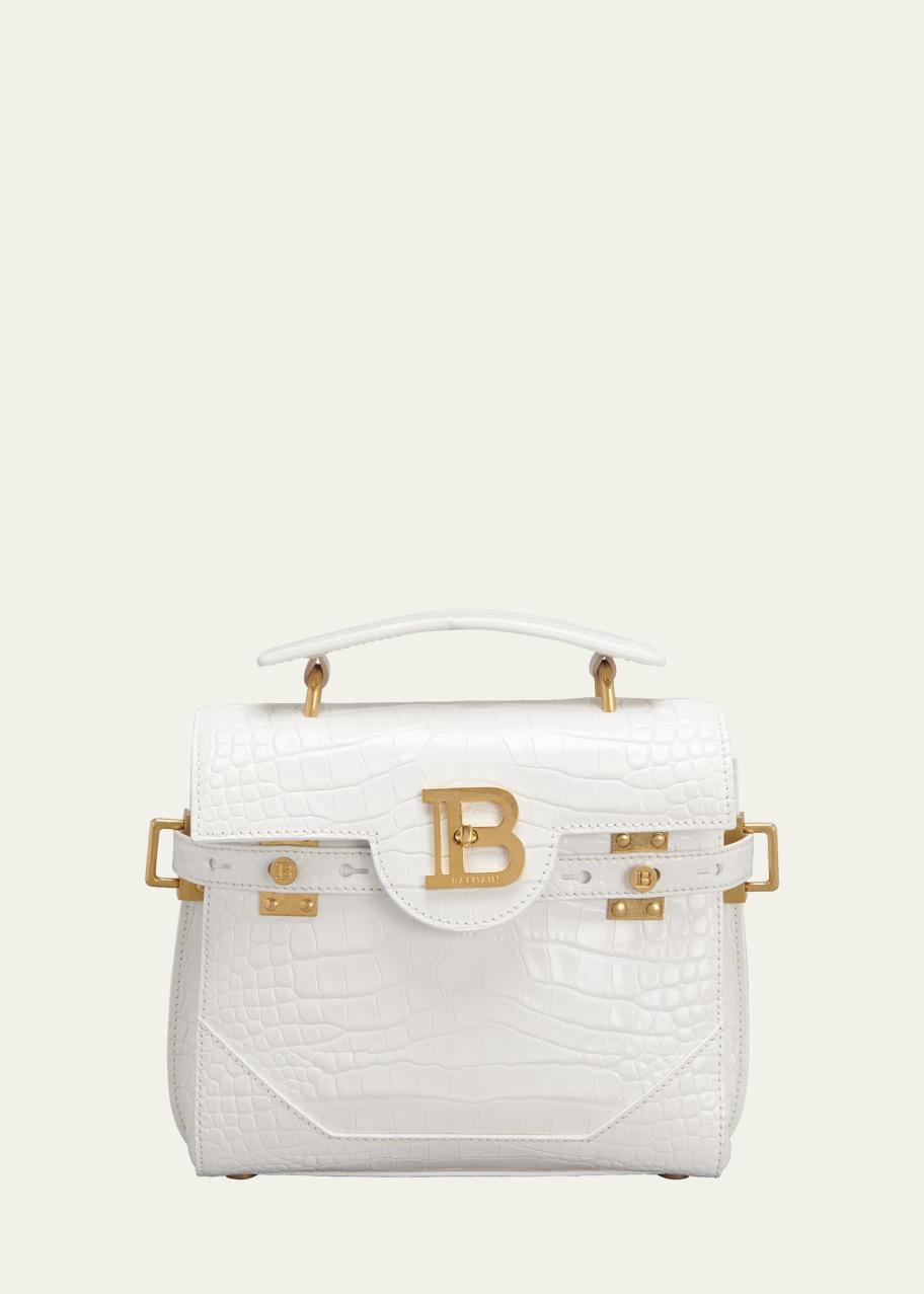Balmain BBuzz 23 Croc-Embossed Calfskin Crossbody Bag - Bergdorf