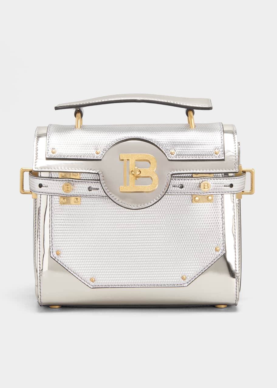 Balmain BBuzz 23 Metallic Leather Crossbody Bag Bergdorf Goodman