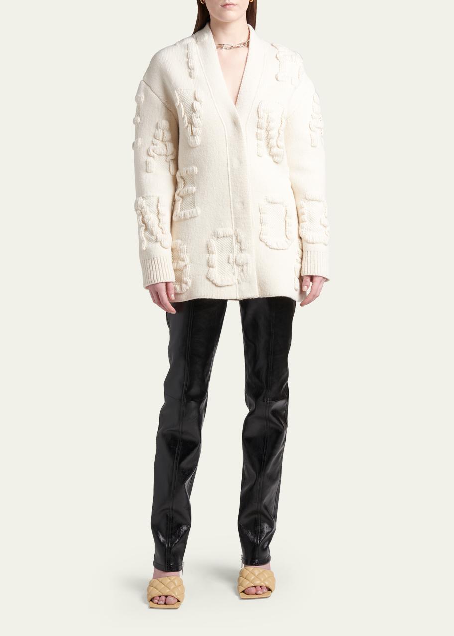 Bottega Veneta Shetland Alphabet Knit Cardigan - Bergdorf Goodman