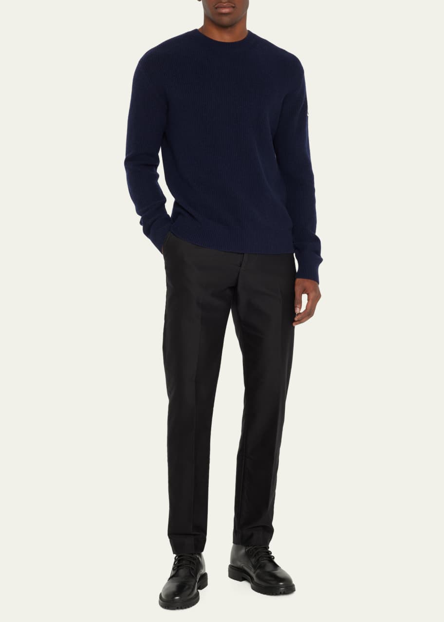 Moncler Men's Ribbed CashmereWool Sweater Bergdorf Goodman