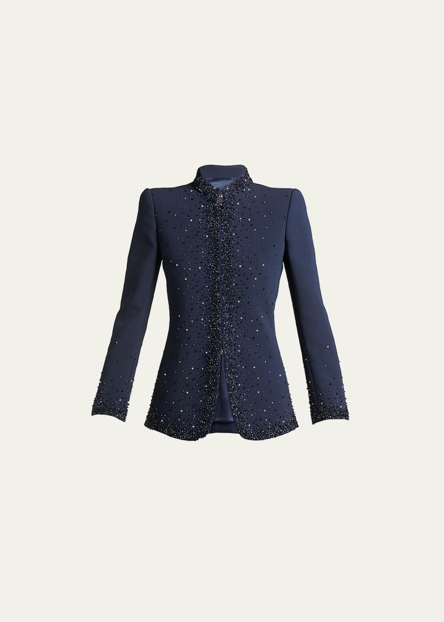 Giorgio Armani Crystal Strass Zip Jacket - Bergdorf Goodman