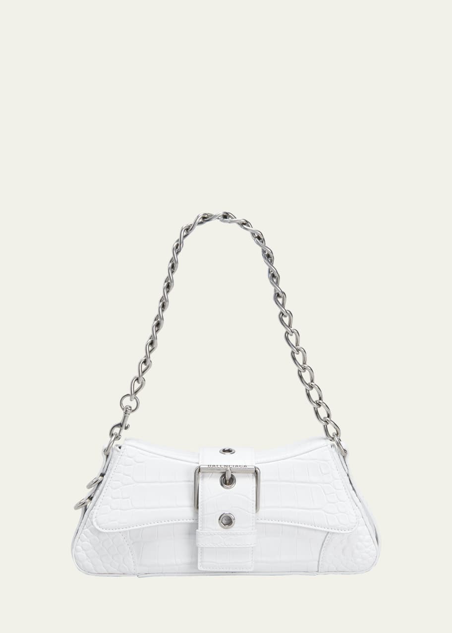 Balenciaga Lindsay Small Croc-Embossed Shoulder Bag - Bergdorf Goodman