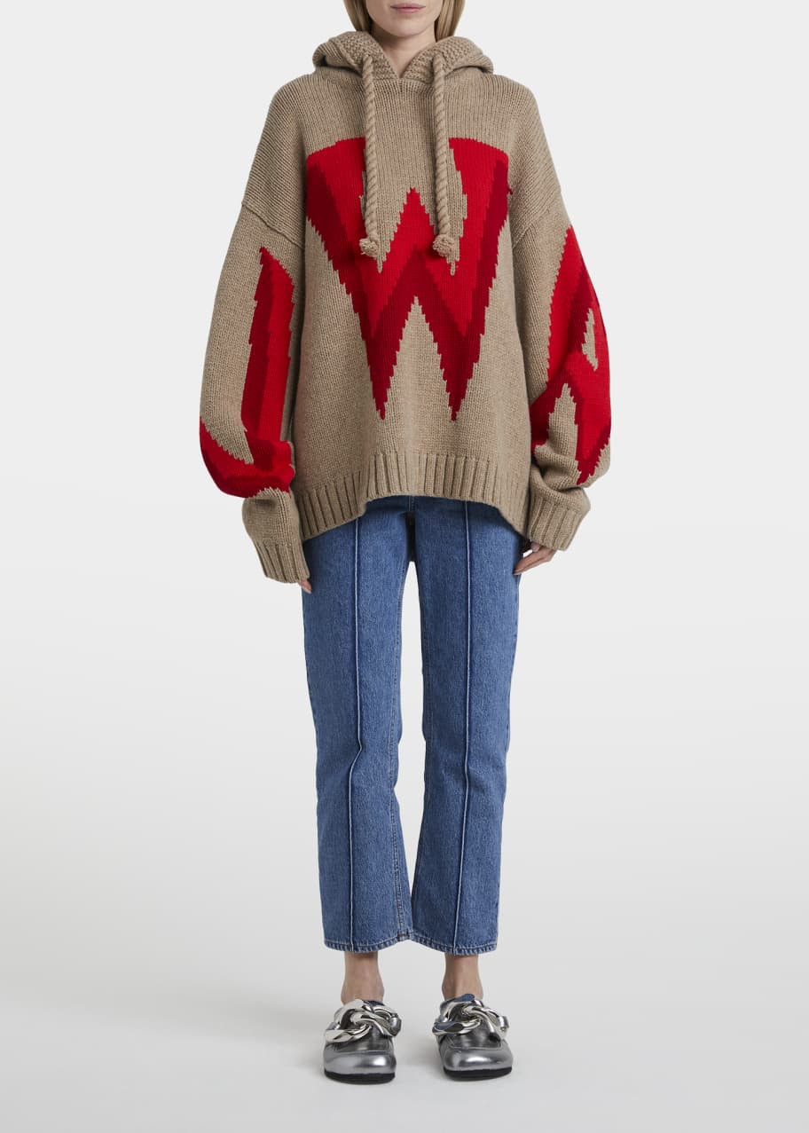 パーカー・フーディ JW ANDERSON / Gothic Logo Chunky Hoodie JW Anderson Gothic Logo Chunky Hoodie - Bergdorf Goodman