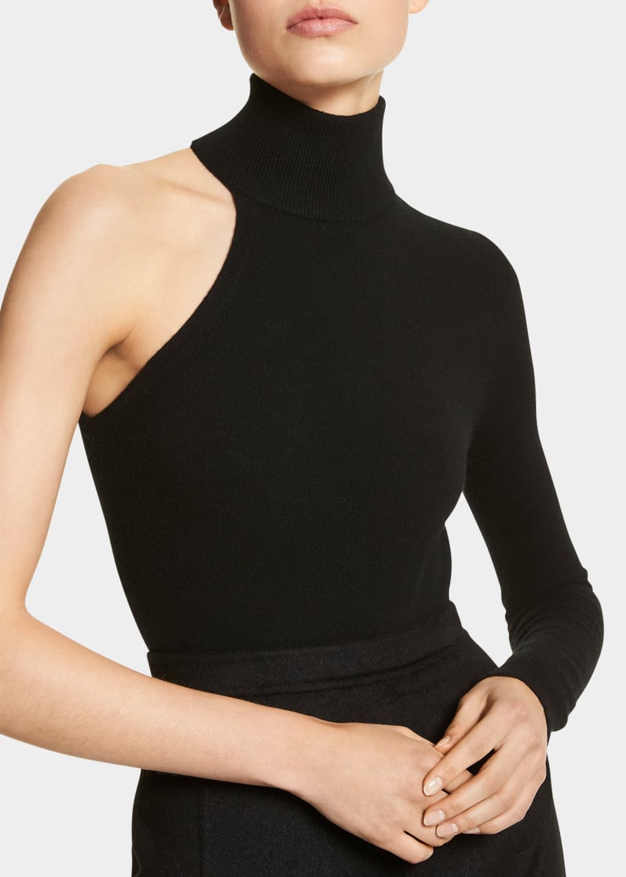 Michael Kors Collection Asymmetric Turtleneck Cashmere Bodysuit - Bergdorf  Goodman