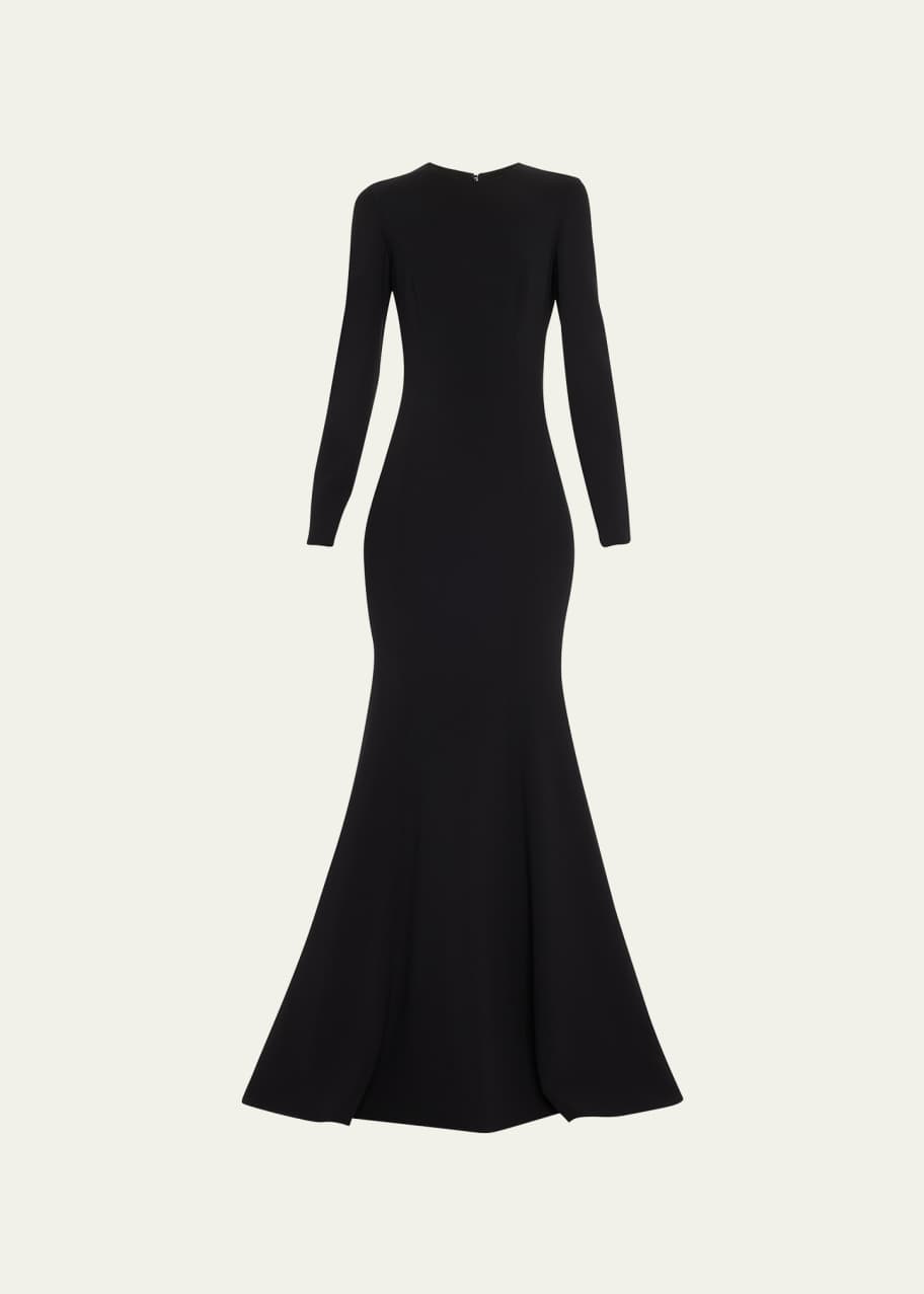 Michael Kors Collection Long-Sleeve Wool Fishtail Gown - Bergdorf Goodman